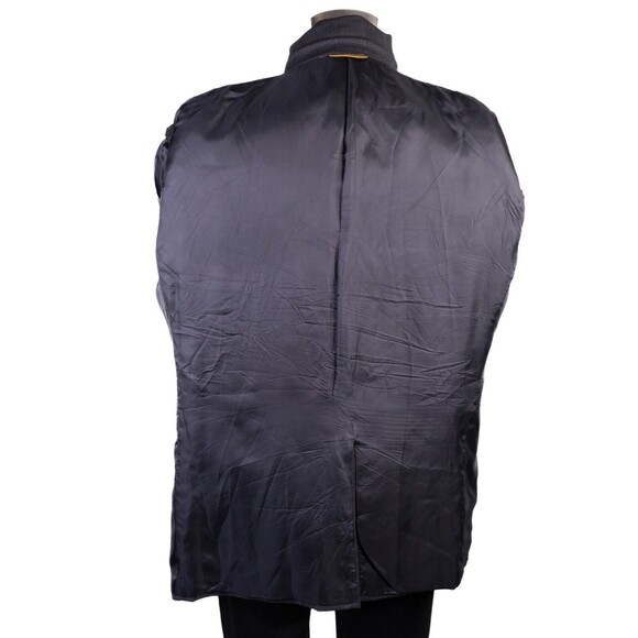 HART SCHAFFNER & MARX GOLD TRUMPETER Gray Wool 2 Button Sport Coat Jacket Sz 48R - Picture 12 of 13